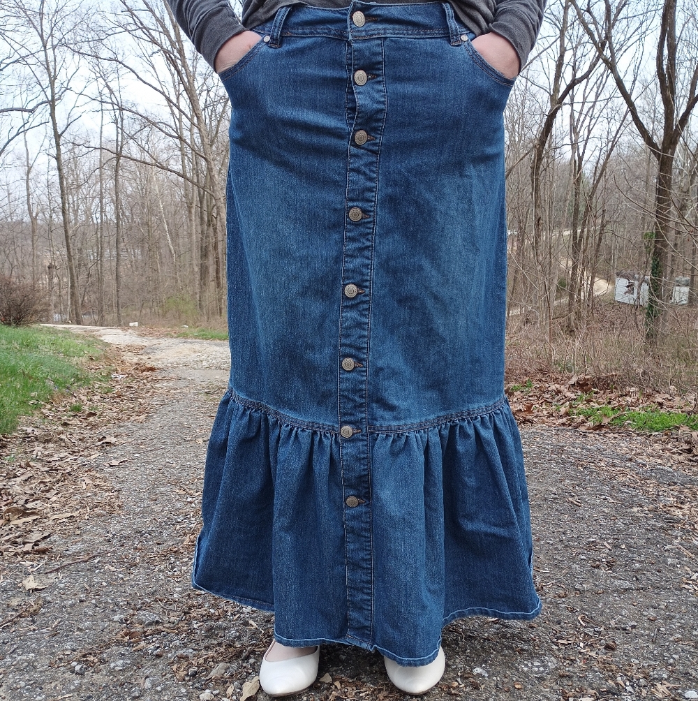 Cato Denim Maxi Skirt